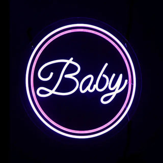 Pink Baby LED Neon Sign Hire | Baby Shower Hire Wellington