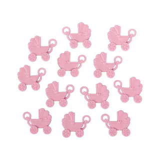 Amscan | pink baby showercarriages 12 pack | baby shower party supplies