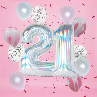 Pop Balloons | Pink 21st Birthday Balloon Pack | 21st Birthday Party Supplies