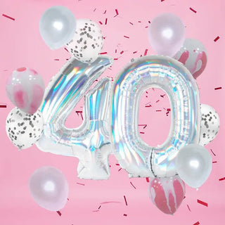 Pop Balloons | Pink 40th Birthday Balloon Pack |  40th Birthday Party Supplies