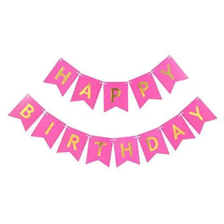 Pink Glitter Birthday Banner | Party Decorations NZ