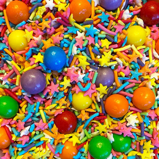 Sprinkies | Rainbow bubblegum sprinkle medley | Rainbow party supplies