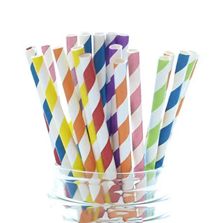 Rainbow Paper Straws | Rainbow Party Supplies