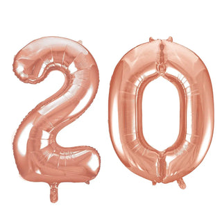 Meteor | giant 20 rose gold balloon | 20th party supplies
