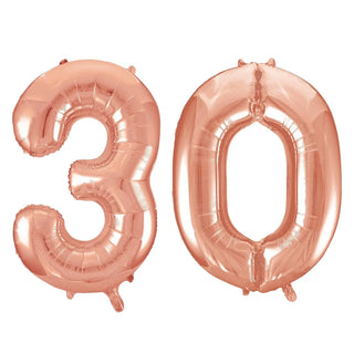 Meteor | giant rose gold 30 balloons | 30th party supplies