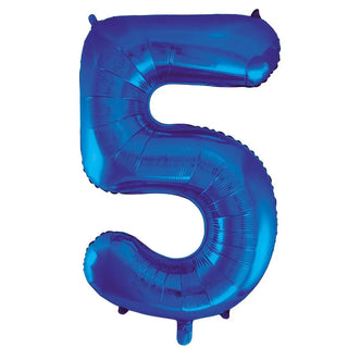 Party Choice | Giant blue number 5 foil balloon | Blue party Supplies 