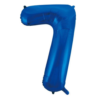 Party Choice | Giant Blue Number 7 foil balloon | Blue party supplies NZ