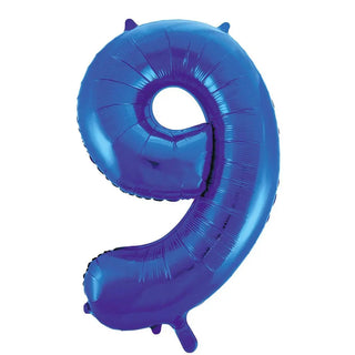 Party Choice | Giant Blue number 9 foil balloon | Blue Party Supplies NZ