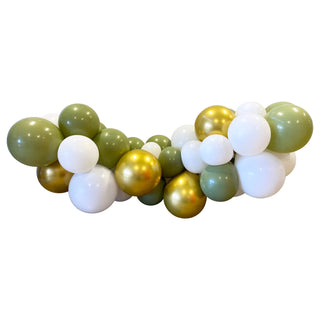 Balloon Garland | Sage Green Gold White Balloon Garland | Baby Shower Balloon Decor | Wedding Balloon Decor 