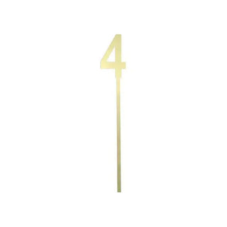 Small Gold Mirror Number Cake Topper - 4 CLEARANCE