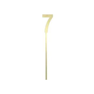 Small Gold Mirror Number Cake Topper - 7 CLEARANCE