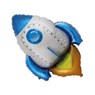 Flexmetal | Blue Rocket Supershape foil balloon | Space party supplies