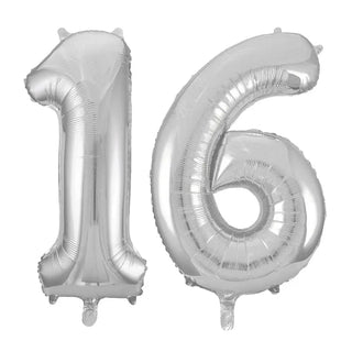 Meteor | giant silver 16 balloon | 16th party supplies
