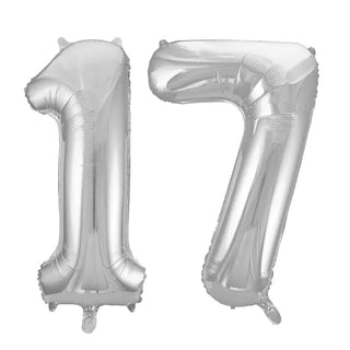 Meteor | giant 17 silver balloon | 17th party supplies