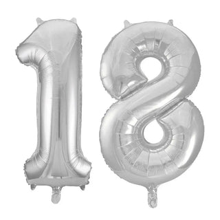 Meteor | giant 18 silver balloon | 18th birthday party supplies