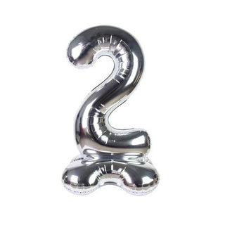 Air Fill Foil Balloon | Number 2 Balloon | Silver Balloon