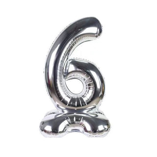 Air Fill Foil Balloon | Number 6 Balloon | Silver Balloon