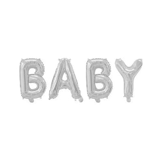 Silver Baby Balloon Banner | Baby Shower Decorations