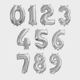 Mini Silver Foil Number Balloon