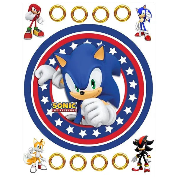 Sonic the Hedgehog Edible Cake Image with FREE Edible Icons NZ – Build ...