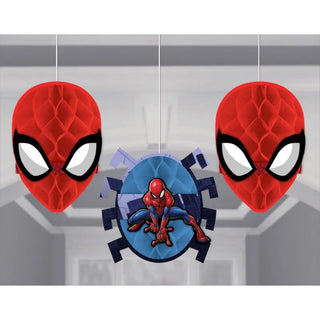 Spiderman Honeycomb Decorations | Spiderman Party Supplies
