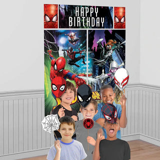 Spiderman Scene Setter & Photo Props | Spiderman Party Supplies