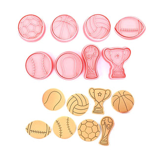 Sports Cookie Cutter & Embosser Set | Sport Party Supplies NZ