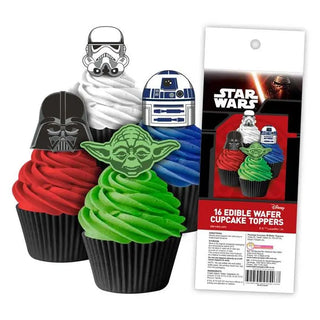 Star Wars Edible Wafer Cupcake Toppers | Star Wars Party Supplies