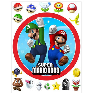 Super Mario Brothers Edible Cake Image | Super Mario Party Supplies NZ