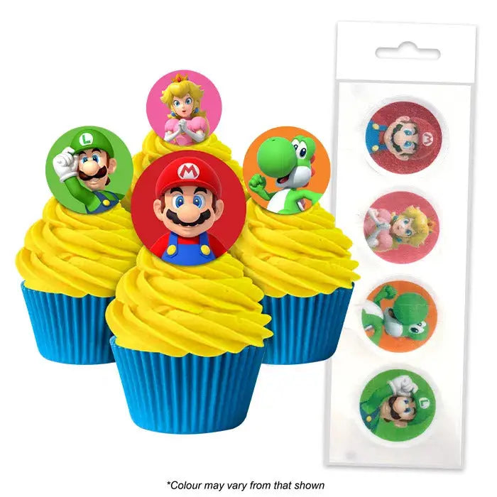 Super Mario Brothers Luigi Yoshi and Mario Party Edible Cake Topper Im – A  Birthday Place