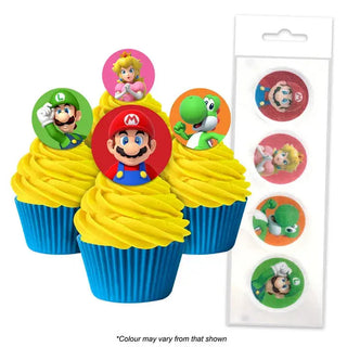 Super Mario Edible Wafer Toppers | Super Mario Party Supplies