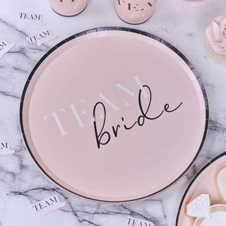 Ginger Ray | Pink Team Bride Hen Party Plates | Hen Party Supplies NZ