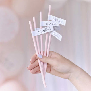 Ginger Ray | Team Bride Hen Party Paper Straws | Hen Party Supplies NZ