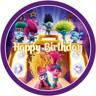 Trolls 3 Band Together Edible Cake Image | Trolls Party Supplies NZ