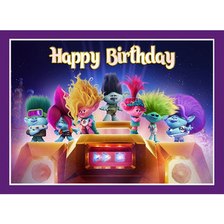 Trolls 3 Band Together Edible Cake Image | Trolls Party Supplies NZ