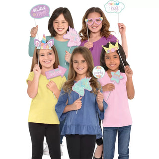 Amscan | Unicorn party photo props | unicorn party supplies NZ