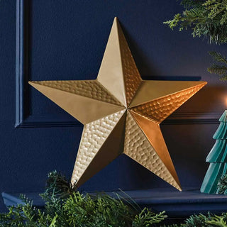 Ginger Ray | Hammered Metal Star Gold Christmas Decoration | Christmas Decorations NZ