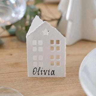 Ginger Ray | Cotton Paper House Christmas Place Cards | Christmas Party Supplies NZ