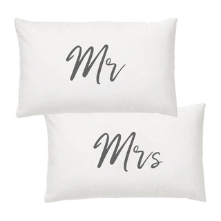 Wedding Mr & Mrs Pillowcase Set | Wedding Gifts NZ
