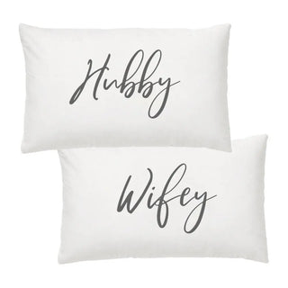 Wedding Hubby Wifey Pillowcase Set | Wedding Gifts NZ