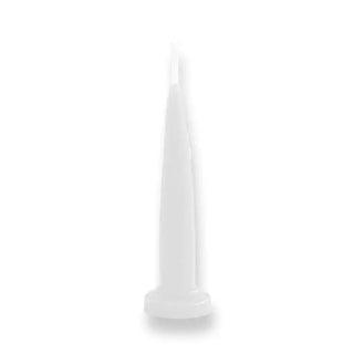White Bullet Candles | White Cake Decorations