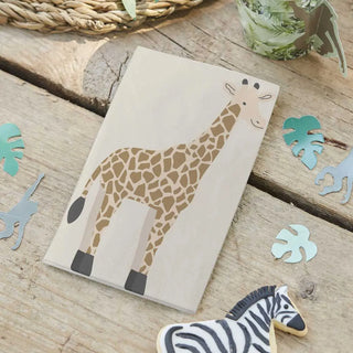 Ginger Ray | Let's Go Wild Giraffe Napkins | Safari Animal Party Supplies NZ