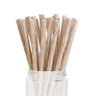 Woodgrain Paper Straws | Woodland Party Supplies
