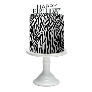 Build a Birthday | Zebra Print Edible Cake Wrap | Jungle Party Supplies NZ