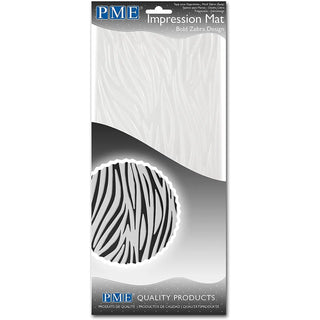 PME | Bold Zebra Impression Mat | Safari Animal Party Supplies NZ